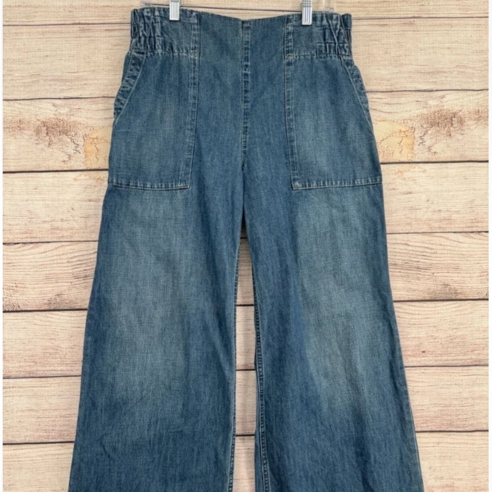 We The Free Blue Flare Wide Leg Jeans